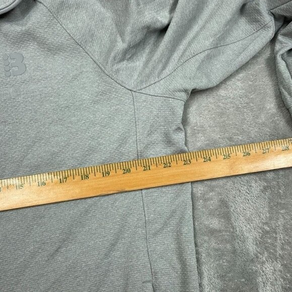 Bench Full-Zip Gray Lightweight Jacket L Urbanwear Textured Logo a0317 - Picture 6 of 9